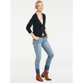 Strickjacke HEINE, Damen, Gr. 34, schwarz, 100% Baumwolle, unifarben, Langarm, Strickjacken
