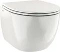 Jungborn Wand-WC Set TWO 52 Tiefspüler ohne Spülrand weiß mit WC-Sitz (Absenkautomatik, Quick-Release leicht abnehmbar)