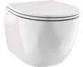 Jungborn Wand-WC Set TWO 52 Tiefspüler ohne Spülrand weiß mit WC-Sitz (Absenkaut