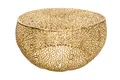 Couchtisch Gold rund Ø 80 cm aus Metall Handarbeit Wohnzimmer Sofa Tisch