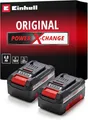 Original Einhell Akku-Twinpack PXC 18 V 4,0 Ah (2 Akkus im Set, 900 W, Power X-Change, Li-Ion, ABS, LED-Anzeige, ohne Ladegerät)