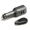 Technaxx Auto Alarmanlage, 110dB KFZ Alarm mit PIR Bewegungsmelder, Fahrzeugalarm für Zigarettenanzünder 12–24V, Fernbedienung, 2 USB Ladeports, Zusatzschutz für PKW, Wohnmobil - TX-100