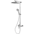 Schulte Duschsystem Rain mit Einhebelmischer Kopfbrause Eckig