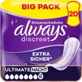 Always Discreet Inkontinenzeinlagen Frauen Ultimate Nacht 20 Stück Sicher