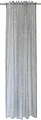 Vorhang grau 140 x 245 cm mit versteckte Schlaufen halbtransparent mit Blumen