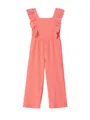 Vertbaudet Jumpsuit Mädchen mit Volants koralle 116