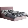 MIRJAN24 Boxspringbett Cosmo, Doppelbett mit zwei Bettkästen für die Bettwäsche, Stilvoll Polsterbett (Farbe: Velluto 14, Größe: 180 x 200 cm) - Rosa