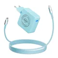 Mac Book Ladekabel, 100W USB C Netzteil GaN PD 3.0 USB-C Ladegerät für MacBook Air, MacBook Pro, iPhone 15 14, iPad, Samsung Galaxy S24 S23 Ultra, Chromebook, 2 Meter 240W Type C-C Kabel