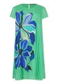 Betty Barclay Damen Plisseekleid Kurzarm 40, Green/Cream