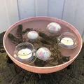 Miniteich rosa Rosenkugel - komplett Set 1