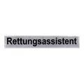Rückenschild Rettungsassistent - 30 x 5cm - weiß
