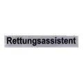 Rückenschild Rettungsassistent - 30 x 5cm - weiß