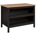 Kücheninsel Helina mit Platz Für 2 Barhocker 124 cm x 75 cm x 91,5 cm Schwarz