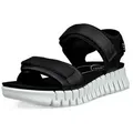 Ecco ECCO GRUUV SOL W Sandalette, Plateau, Sommerschuh, Sandalette mit praktischem Klettverschluss schwarz 39 EU