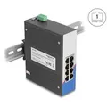 Delock Industrie Gigabit Ethernet Switch 8 Port RJ45 für Hutschiene