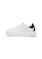 Marc OߴPolo Damen Sneaker flach aus Leder Low Top, Weiß (Offwhite Black), 41