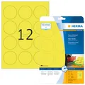 HERMA 5152 Neonetiketten A4 Ø 60 mm rund neon-gelb Papier matt 240 St.