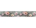 Bordüre selbstklebend 78607-1 Blumen rosa grau 5 m x 10 cm