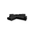 MASSENO Ecksofa mit Schlaffunktion Nola ¦ schwarz ¦ Maße (cm): B: 253 H: 88