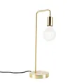 Qazqa Tischleuchte Facil, ohne Leuchtmittel, Warmweiß, QAZQA Tisch­leuchte, e27, Gold, Stahl, Art Deco