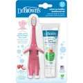 Zahnbürsten Set Baby Kinder Weich BPA-frei Zahnpasta 40 ml Rosa Elefant