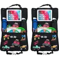 2x HECKBO Kinder Autositz Rückenlehnenschutz Organizer mit verstellbarer Tablet Tasche, Aufbewahrung für Zubehör – Monster Truck Motiv - unive...