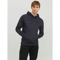 Jack & Jones Kapuzensweatshirt JJESTAR mit 3D-Print und Kapuze für vielseitige Anlässe Baumwollmischung, relaxed fit blau XS (46)