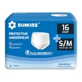 SUNKISS TrustPlus Inkontinenz Pants für Erwachsene, Saugfähige Windelhosen mit Elastischen Bündchen für Männer und Frauen, Diskreter Auslaufschutz bei Blasenschwäche, Größe S/M, 64 Stück