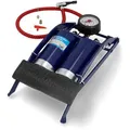 Cartrend Luftpumpe 10942, Doppelzylinder, mit Manometer, Multi-Ventil, 7 bar / 100 psi