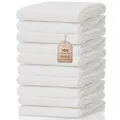 NatureMark 10er-Pack Baby-Mulltücher – 100% Baumwolle – weiche und saugfähige Tücher für Stillen & Babypflege, Windeln, Pucktücher & Waschlappen – Weiß, 70x70 cm