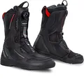 SHIMA STRATO Motorradstiefel Herren und Damen - Motorrad Wasserdicht Stiefel Tourenstiefel Schuhe Männer Leder Schwarz (Herren, Vented, 45)