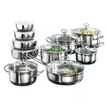 Karcher Topfset, Silber, Metall, Rund, geschmacksneutral, Kochen, Töpfe, Topfsets