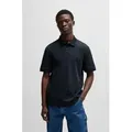 BOSS ORANGE Poloshirt Pe Interlock aus Baumwoll-Piqué mit Logo-Print Regular blau M (48)