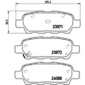 BREMBO Bremsbelagsatz Scheibenbremse hinten für Nissan Qashqai +2 I 2.0 1.6