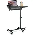 Relaxdays Laptoptisch, Schwarz, Metall, Holzwerkstoff, Kunststoff, 61x85x40 cm, Arbeitszimmer, Schreibtische, Computertische