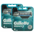 8 Gillette Mach3 Rasierklingen 2 x 4er Klingen Ersatzklingen Herrenklingen Set