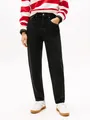 Mom- "High waist - Mom- Tapered", mit Logo-Badge, Logostickerei, Gr. 27 - Länge 32, Denim Black Länge 32