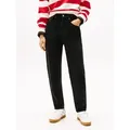 Tommy Jeans Mom-Jeans High waist - Mom-Jeans Tapered mit Logo-Badge, Logostickerei schwarz 27