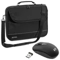 NOTEBOOK Laptop TASCHE 17 Zoll 17,3 Notebooktasche Schutz Case + schnurlose Maus