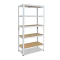 shelfplaza Home 180x120x45 cm Schwerlastregal in weiß mit 5 Böden und 175 kg Traglast pro Boden