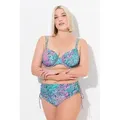 Ulla Popken Bustier-Bikini Bikini Schlange Bügel-Cups grün 48