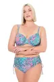 Ulla Popken Damen Bikini, Schlange, Bügel-Cups, Verstellbare Doppelträger Bikini-Set, Helles Karibikgrün, 48 EU