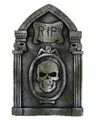 R.I.P. Grabmal als Halloween Grabstein mit Totenschädel & Säulen 53cm