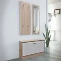 Garderoben Flur 3-in-1 Schuhschrank Schuhkipper Spiegel
