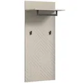 Garderobenpaneel NOTES - sandbeige matt - 2 Haken