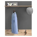Garderobenpaneel MASON - Nox Oak - Basalt grau - 90 cm