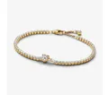 Pandora Tennisarmband Funkelndes Herz Tennisarmband vergoldet