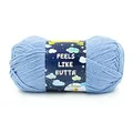 Lion Brand Yarn Feels Like Butta, weiches Kammgarn zum Stricken, Häkeln und Basteln, Immergrün, 1 Packung