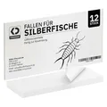 Köder-Discount Silberfischfallen, 12 Stück Klebefallen, Giftfreie Monitoring-Fallen für den Haushalt