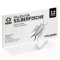 Köder-Discount Silberfischfallen, 12 Stück, Giftfreie Monitoring-Fallen